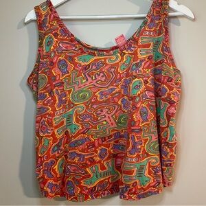 Vintage Colorful Abstract Women's Tank Top